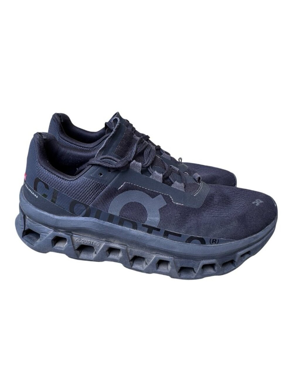 On Cloudmonster All Black Mens 10 Black Athletic Running Sneakers Shoes 61.99025